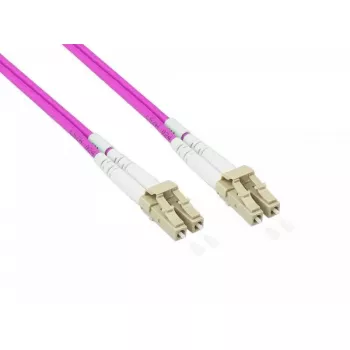 Šķiedru optikas kabelis Alcasa LW-P8100LC4 100 m 2x LC violets