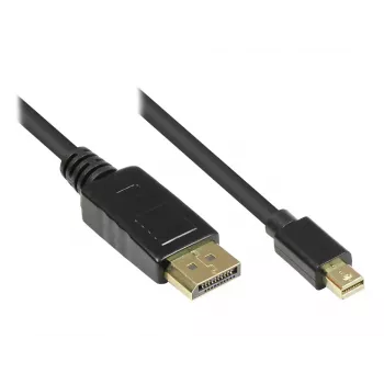 Alcasa DP-MDP1 1 m Mini DisplayPort kabelis, melns
