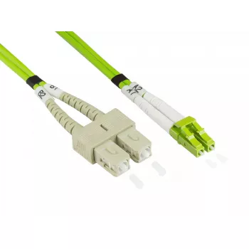 Šķiedru optikas kabelis Alcasa LW-830LS5 30 m LC SC Zaļš