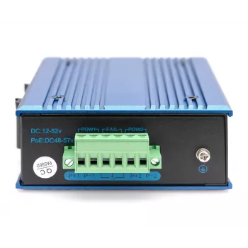 Digitus DN-651131 Industriāls 4 Portu Fast Ethernet PoE Slēdzis ar 1 SFP Augšsaiti