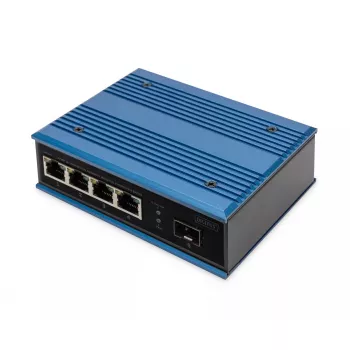 Digitus DN-651131 Industriāls 4 Portu Fast Ethernet PoE Slēdzis ar 1 SFP Augšsaiti