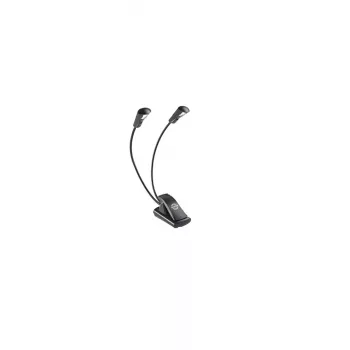 LED mūzikas statīva lampa König & Meyer 12243 Melna, ar baterijām