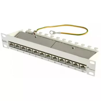 Sadales panelis Telegärtner J02022A0057, 19 inch / 10 inch, 1 HU, Cat6a / Cat5e