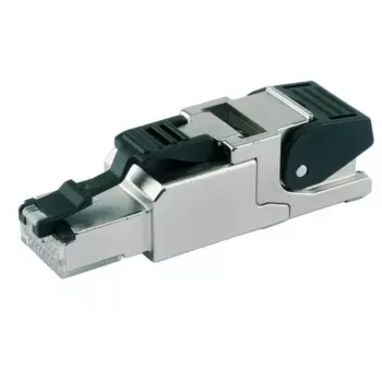 Telegärtner MFP8 T568 A Cat.6A RJ-45 savienotājs, melns/sudrabs