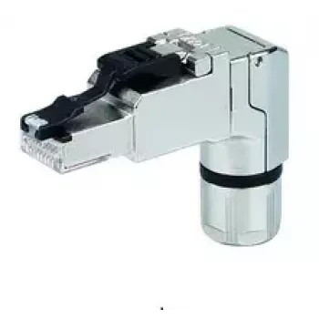 RJ45 savienotājs Telegärtner J00026A4003 melns nerūsējošais tērauds