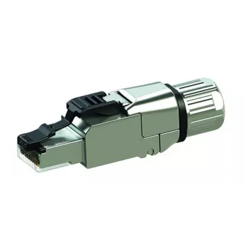 Savienotājs RJ-45 Telegärtner J00026A5001 — sudraba krāsā, Cat6a kabeļiem