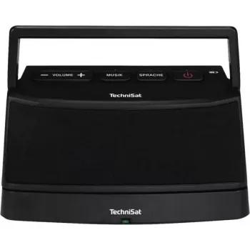 Pārnēsājams stereo skaļrunis TECHNISAT ISIBOX 1 — 4 W RMS, vadu un bezvadu, iebūvēts akumulators, USB-C, melns