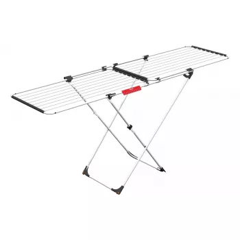 Grīdas žāvētājs VILEDA Doble 157246 — alumīnijs un tērauds, 22 m žāvēšanas vieta, salokāms, 209 cm garums
