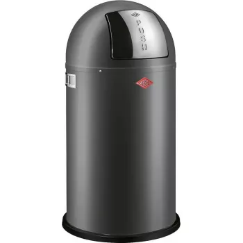 Atkritumu tvertne Wesco Kickmaster Soft Graphite Matt 112769 — pedāļu tērauda spainis, 20–25 L