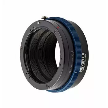 Objektīva adapteris Novoflex NEX/PENT — stiprinājuma adapteris no Sony NEX uz Pentax K, melns/zils