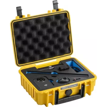 Cietais transporta futrālis b&w international PP.41 DJI Osmo 360 — ūdensizturīgs, izturīgs, dzeltens