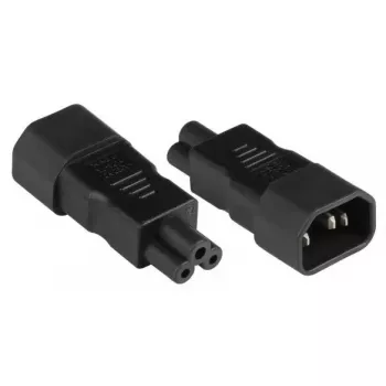Strāvas adapteris C14 uz C5 Alcasa PA-1405S Melns