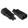 Strāvas adapteris C14 uz C5 Alcasa PA-1405S Melns