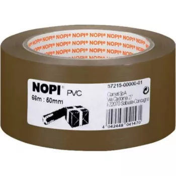 PVC līmlente Tesa NOPI Pack 66 m x 50 mm, brūna