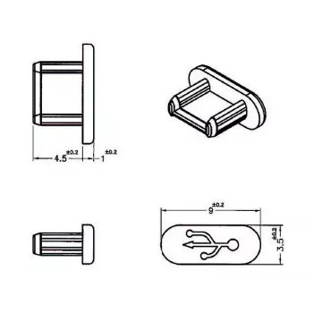 USB Micro-B ligzdas aizsargvāciņš DeLOCK 64007 (10 gab.)