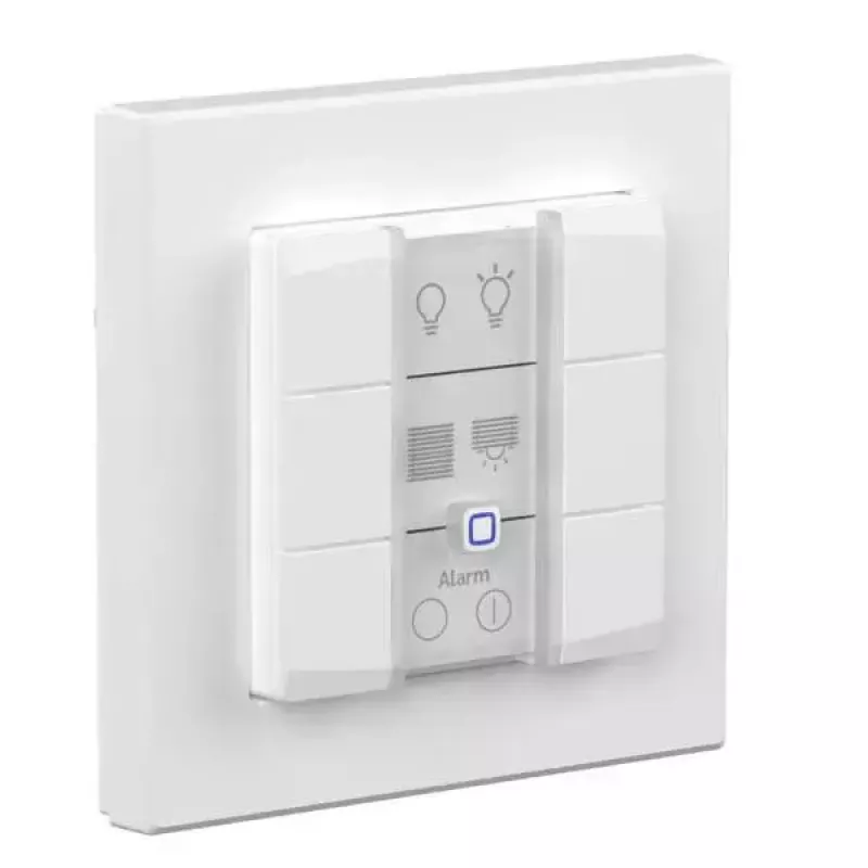 Sienas slēdžu panelis eQ-3 Homematic IP Wandtaster 6-pogu balts plastmasa