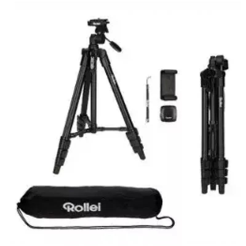 Statīvs Rollei 22638 viedtālrunim/akcijas kamerai, 3 kājas, melns
