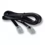 Telefona kabelis EFB Elektronik K2406SW.3, 3 m, plakans, RJ12 — RJ45, melns