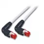 Tīkla kabelis EFB Elektronik RJ45 90°S/STP Cat6 RJ-45 Cat7 3 m Pelēks