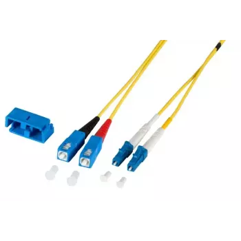 Šķiedru optikas kabelis EFB Elektronik O0360.0,5 0.5 m LC SC Dzeltens