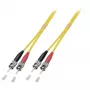 Šķiedru optikas kabelis EFB Elektronik O2003.15 15 m 2x ST I-V(ZN) H Dzeltens