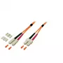 Šķiedru optikas kabelis EFB Elektronik O6413.0 0.5 m OM2 2x SC–2x SC oranžs