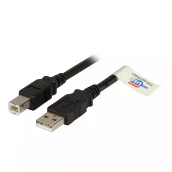 EFB Elektronik USB 2.0 A/B 3.0m melns USB kabelis vīrietis/vīrietis