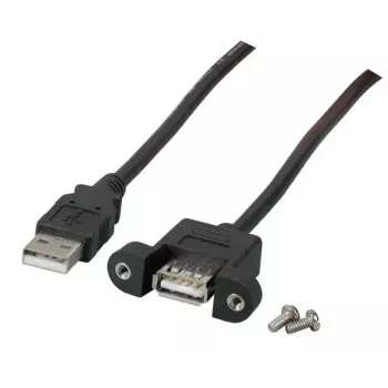 USB kabelis EFB Elektronik K5291SW.3V2 3m USB A Melns