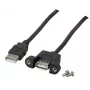 USB kabelis EFB Elektronik K5291SW.3V2 3m USB A Melns