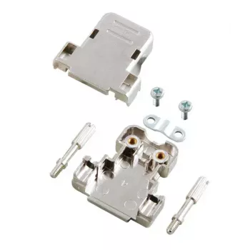 EFB Elektronik E-DH15 metalizēts D-Sub korpuss, 15 kontaktu, sudraba