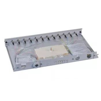Patch panel 1U EFB Elektronik B71006.12OM4 — ST šķiedru savienotāji, metāls, 483×44.5×244 mm