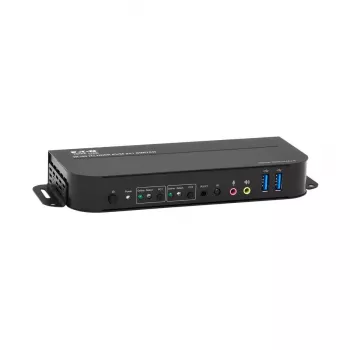 KVM slēdzis 2-portu HDMI/USB Tripp Lite B005-HUA2-K — 4K 60 Hz, HDR, HDCP 2.2, IR, USB koplietošana, 1.2 m kabeļi