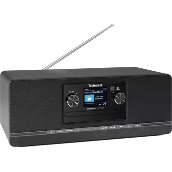 TECHNISAT DigitRadio 372 CD IR melns — DAB+/FM digitālais radio ar CD atskaņotāju un infrasarkano tālvadības pulti