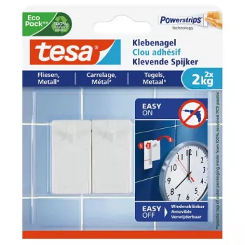 Universāls iekštelpu āķis Tesa 77762-00000-01 — balts, 2 iepakojumā