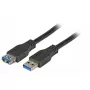 USB kabelis EFB Elektronik K5237.1 USB 3.2 Gen 1 1 m Melns