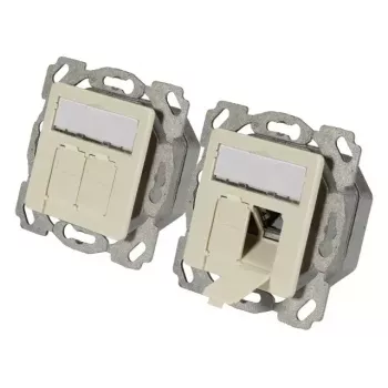 Kontaktligzda 2 x RJ-45 EFB Elektronik ET-25133.1V1, balta, Cat6a