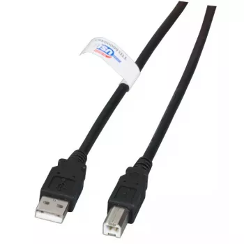 USB kabelis EFB Elektronik K5203.1,8 1.8m USB A USB B melns