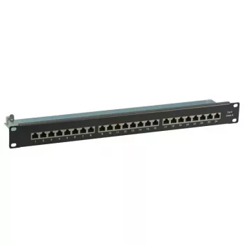 Patch Panel EFB Elektronik 37667SW.1M 24 portu RJ-45 1U melns
