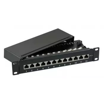 Savienojuma panelis EFB Elektronik 37736.12, 12 porti, 1U, Cat6, pelēks