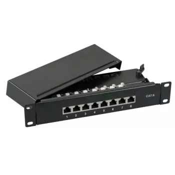 Patch Panel EFB Elektronik 37736.8, 8 porti, Cat6, 1U, pelēks