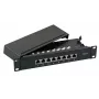 Patch Panel EFB Elektronik 37736.8, 8 porti, Cat6, 1U, pelēks