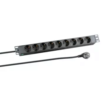 Pagarinātājs EFB Elektronik EK622DE.1, 2 m, 9 kontaktligzdas, melns
