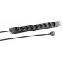 Pagarinātājs EFB Elektronik EK622DE.1, 2 m, 9 kontaktligzdas, melns