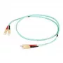 EFB Elektronik O7413FT.35 plakans dvīņu Duplex optiskās šķiedras savienojuma kabelis, SC–SC, OM3 50/125 µm, I-V(ZN)HH LSZH, 35 m, aqua