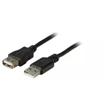 USB kabelis EFB Elektronik K5248SW.1, USB A - USB A, 1 m, melns