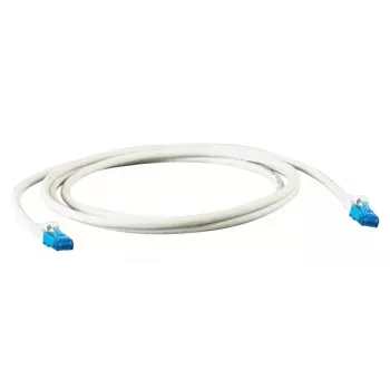Tīkla kabelis EFB Elektronik K8109WS.1 Cat6a U/UTP 1 m, RJ-45, zelta kontakti, balts
