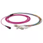 Šķiedru optikas kabelis EFB Elektronik MTPF12LCOM5-10 — OM5, MTP uz 12×LC, 10 m, violets