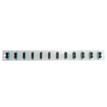 Piekļuves panelis EFB Elektronik SB-FP-12SC-D-V-OM3 — 1U stiprinājums, 12 SC, pelēks, 432×13×43.5 mm
