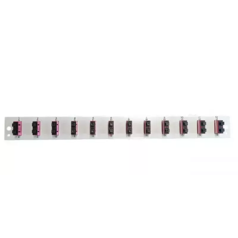 Paneļa piederums EFB Elektronik SB-FP-12SC-D-V-OM4 — 1U stiprinājums, 432×13×43.5 mm, pelēks