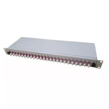 Šķiedru savienojumu paliktnis EFB Elektronik B65901.6OM4 — 6 savienojumiem, pelēks, iekštelpām, 482×170×44 mm